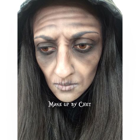 Haggered old witch using Illamasqua make up Old Witch Makeup, Wizard Makeup, Haunt Makeup, The Witch Movie, Witches Ball, Old Witch, Aging Makeup, Movie Makeup, Girls Costumes