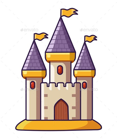 Castle Cute Icon Cute Castle, Castle Cartoon, Cute Icon, Castle Designs, Icon Icon, Graphic Design Layouts, Ui Elements, Cartoon Pics, Design Layout