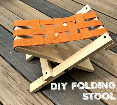 Diy Toddler Step Stool, Diy Camping Chair, Folding Wooden Stool, Headboard Projects, Portable Stool, Foldable Stool, Wooden Step Stool, Folding Tables, Woodworking Bed