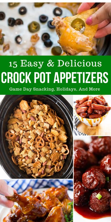 15 Easy and Delicious Crock Pot Appetizers! Game Day Snacking, Holidays, and MORE! Easy Party Recipes and Snacks in the Slow Cooker that will please a crowd! #passion4savings #snacks #crockpot #slowcooker #appetizers #party #crowd Crock Pot Appetizer Recipes, Slow Cooker Party Food, Appetizer Recipes For A Crowd, Fall Appetizers For Party, Crock Pot Appetizers, Dinner Ideas For Families, Dip Recipes Hot, Slow Cooker Appetizers, Party Crowd