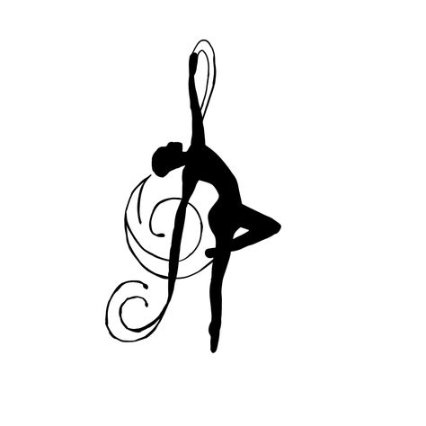 Music Dance Tattoo, Black Dancer Tattoo, Dancer Tattoo Ideas Silhouettes, Dancer Line Art Tattoo, Dance Tattoo Ideas Small Hip Hop, Dancer Silhouette Tattoo, Dance Tatoos Ideas, Tattoo Dance Symbol, Dance Tattoo Ideas Dancers