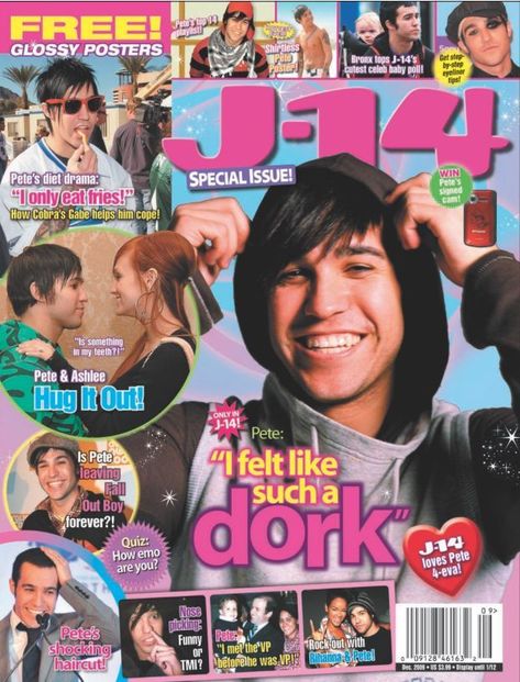 Fall Out Boy Poster, 2000s Magazines, 2000s Boys, Peter Wentz, Nose Picking, Funny Rock, Boys Posters, Emo Stuff, Emo Trinity