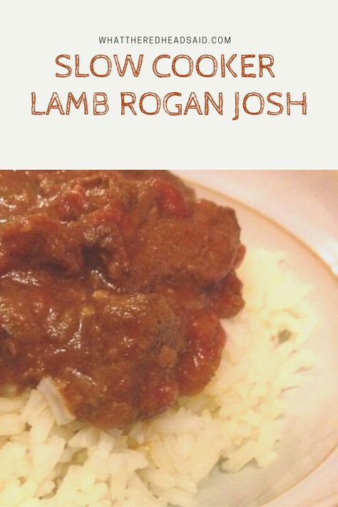 Our favourite Slow Cooker recipe - Lamb Rogan Josh Rogan Josh Recipe, Beef Stock Recipes, Slow Cooker Curry Recipes, Slow Cooker Beef Curry, Lamb Rogan Josh, Slow Cooker Meat, Lentil Curry Recipes, Slow Cooker Curry, Slow Cooker Meat Recipes