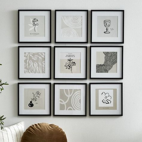 Contemporary Gallery Wall, Picture Frames For Sale, Mdf Frame, Kids Area, Hanging Photos, White Mat, Photo Picture Frames, Glass Photo, Gallery Wall Set