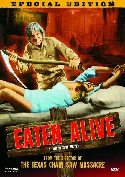 Eaten Alive Horror Movies List, Eaten Alive, Slasher Film, Best Horror Movies, Horror Posters, Dvd Covers, Horror Movie Posters, Best Horrors, Creature Feature