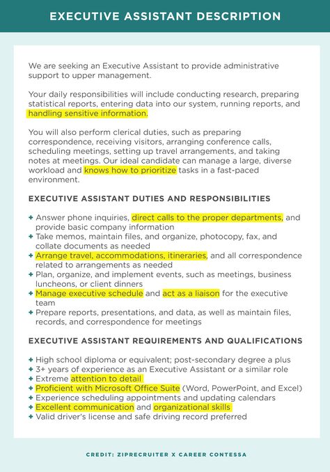 The EA Roadmap: How to Become an Executive Assistant | Career Contessa Administrative Assistant Tasks, Executive Assistant Portfolio, Executive Assistant Interview Questions, Executive Assistant Aesthetic, Executive Assistant Organization, Executive Assistant Tips, Administrative Assistant Outfit, Executive Assistant Outfit, Executive Assistant Job Description