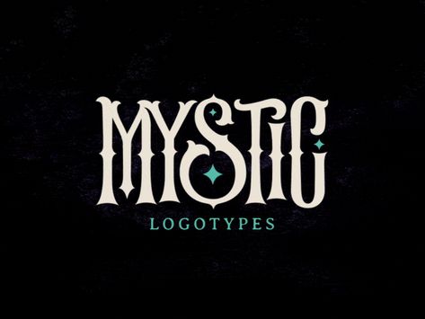 Spooky Logo Design, Whimsigoth Graphic Design, Witchy Typography, Mystic Typography, Mystical Typography, Magical Typography, Witchy Fonts, Mystical Font, Mystic Logo Design