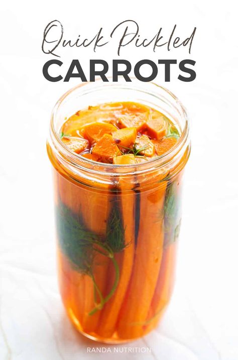 Pickled Carrots Apple Cider Vinegar, Pickled Baby Carrots, How To Pickle Carrots, Quick Pickled Carrots, Pickling Vegetables, Canning Veggies, Pickled Carrots Recipe, Making Pickles, Pickle Onions Recipe