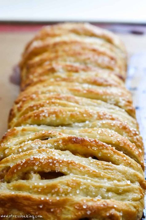 Deserts Using Apples, Strudel With Fried Apples Southern Living, Easy Dessert Recipes Puff Pastry, Apple Strudel Breakfast Bread, Austrian Apple Strudel Recipe, Strudel With Fried Apples, Apple Strudel Puff Pastry Pie Fillings, Apple Strudel Bread Recipe, Easy Apple Danish Recipe