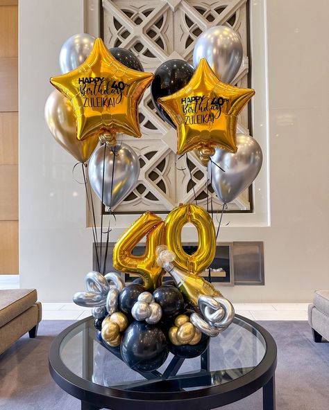 🖤 40th Birthday Balloon Surprise ✨ . . . #torontoballoons #gtaballoons #gtaballoonsdelivery #kleinburgballoons #mississaugaballoons #northyorkballoons #mississaugamoms #torontomoms #richmondhillmoms #balloonbunches Toronto balloons, gta balloons, balloon garland, engagement balloons, balloon bunches, balloon bouquet Balloon Bunches, Birthday Balloon Surprise, 40th Birthday Balloons, Engagement Balloons, Balloon Surprise, Pastel Theme, Blush Peonies, Birthday Planning, Baby Gender Reveal