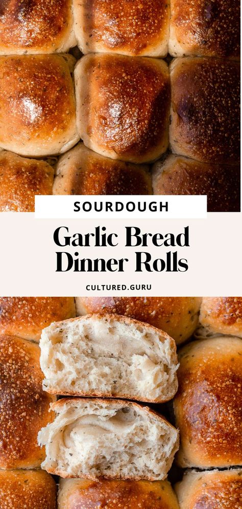 Sourdough Pull Apart Bread Garlic, Sourdough Garlic Pull Apart Bread, Sourdough Garlic Rolls, Sourdough Pull Apart Bread, Sourdough Garlic Bread, Garlic Sourdough Bread, Garlic Bread Rolls, Sourdough Dinner, Sourdough Dinner Rolls