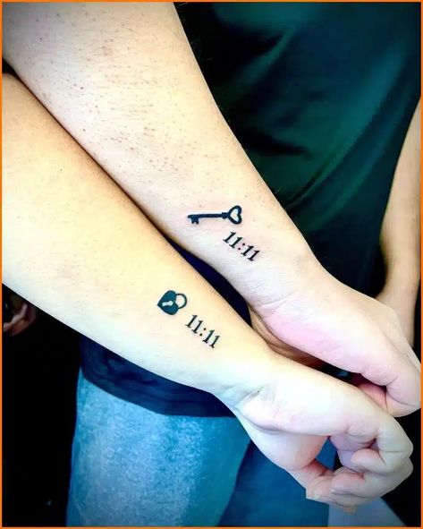 100+ Best Lock and Key Tattoos: Unlocking the Secrets Behind This Popular Tattoo Design His And Hers Lock And Key Tattoos, Couple Tattoos Key And Lock, Key Lock Tattoo Couple, Love Key Tattoo, Heart And Key Tattoo For Couples, Small Lock And Key Tattoo, Lock Key Tattoo Couple, Locke And Key Tattoo, Lock And Key Couple Tattoo Husband Wife