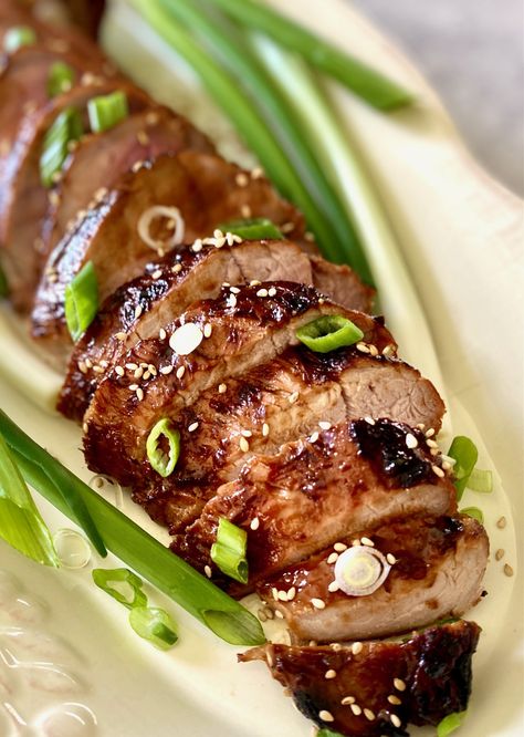 Asian Pork Tenderloin - The Art of Food and Wine Asian Pork Medallion Recipes, Asian Bbq Pork Tenderloin, Asian Marinated Pork Chops, Japanese Pork Tenderloin Recipes, Asian Pork Tenderloin Crockpot, Thai Pork Tenderloin Recipes, Asian Pork Tenderloin Marinade, Asian Style Pork Tenderloin, Asian Pork Loin Recipes