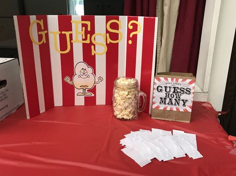 Popcorn Kick Off guessing game Popcorn Kickoff Cub Scouts, Cub Scout Popcorn Kickoff Ideas, Popcorn Games, Boy Scout Popcorn, Para Appreciation, Cub Scout Popcorn, Popcorn Fundraiser, Popcorn Ideas, Pta Mom