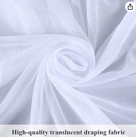 6 panels white ceiling drapes,each curtains panel is 5 feet width 10 feet length. Option 2: 12 panels white wedding drape curtain, each curtains panel is 5 feet width 10 feet length. Option 3: 6 panels white wedding drape curtain, each curtains panel is 5 feet width 20 feet length. Imperative Decoration for a Romantic Wedding: translucent delicate white chiffon arch drapes create a great eye catching scene in your wedding ceiling decoration and let you have an unforgettable wedding. Curtain Scarf, Backdrop Draping, Ceiling Drapes, Arch Draping, White Wedding Arch, Scarf Valance, Window Scarf, Draping Fabric, Banquet Decorations