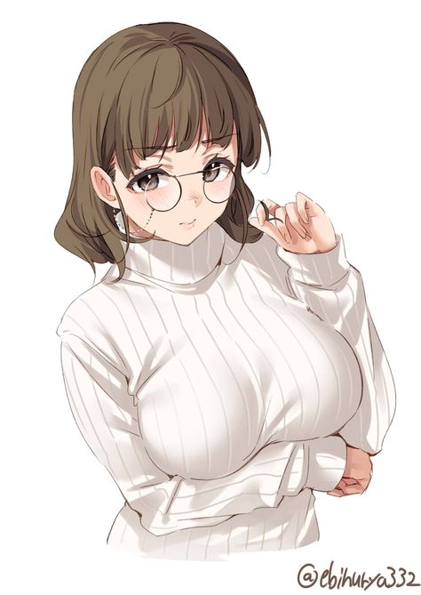 Turtleneck Sweater Drawing, Sweater Shading Drawing, Female Breast Anatomy Drawing, Breast Reference Drawing, Turtleneck Reference, Sweater Reference Drawing, Anime Turtleneck, Turtleneck Drawing, Sweater Drawing Reference