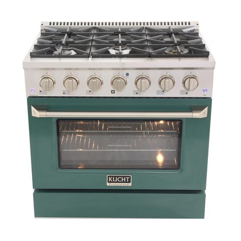 Mountain Homestead, Green Oven, Lilac Cottage, Cleaning Oven Racks, Cast Iron Burner, Stainless Steel Backsplash, Steel Backsplash, Self Cleaning Ovens, Convection Cooking