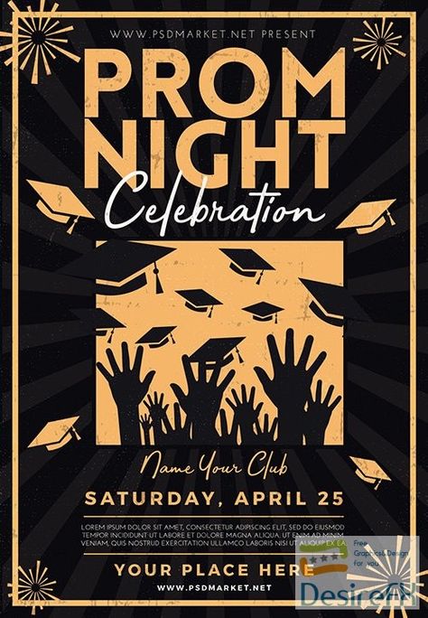 Post Prom Themes, Prom Invitations Templates, Prom Night Invitation Card, Prom Night Poster Design, Prom Poster, Night Party Poster Design, Graduation Party Flyer, Prom Invites, Prom Posters