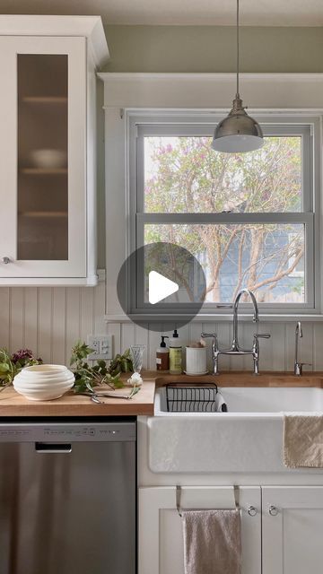 Sierra | renting on a budget on Instagram: "Guilty 🤪 today we decided to paint my grandma’s bathrooms because they’ve been white for 30 years & she was ready for a change!

Who knows what tomorrow will bring

-
-
-
-
💭 links in story highlights
-
💭 follow along for more home inspo!" Corner Sink Kitchen, Corner Sink, Dream Kitchens Design, Dream Kitchen, Kitchen Inspirations, Kitchen Remodel, Kitchen Design, Kitchen Cabinets, Bring It On