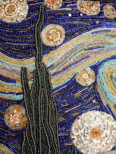 Bead Embroidery Art, Beaded Paintings, Beaded Artwork, Bead Mosaic, Embroidery Wall Art, Tambour Embroidery, Beadwork Embroidery, Beadwork Designs, Graduation Cap Decoration