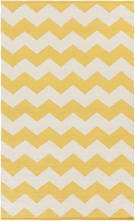 Vogue Gold Chevron Collins Area Rug Yellow Chevron, Gold Chevron, Surya Rugs, Yellow Area Rugs, Chevron Design, Yellow Rug, Cotton Rug, Accent Rugs, Modern Area Rugs