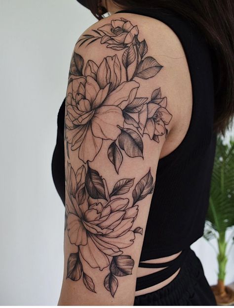 Line Sleeve Tattoo, Fine Line Sleeve Tattoo, Fine Line Sleeve, Flower Vine Tattoos, Full Leg Tattoos, Butterfly Tattoos For Women, Pieces Tattoo, Upper Arm Tattoos, Flower Tattoo Arm