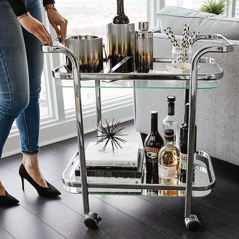 Shop this Instagram from @linenchest Bar Stand, Custom Window Coverings, Glass Bar Cart, Serving Trolley, Linen Chest, Adjustable Bed Base, Bar Cart Styling, Bar Shelf, Old Mattress