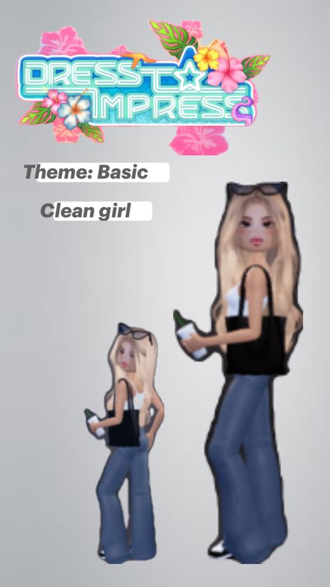 I dressed up as a clean girl with no VIP Bratz Girls, Theme Dress, Girl Themes, Game Dresses, Clean Girl, I Dress, Dress To Impress, Girls Dresses, Girl Outfits