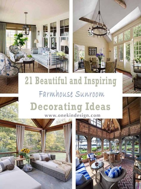 21 Beautiful and Inspiring Farmhouse Sunroom Decorating Ideas Sunroom Decorating Ideas Farmhouse Style, Decorating Sunroom, Sunroom Decorating Ideas, Farmhouse Sunroom, Four Season Sunroom, Sunroom Remodel, Cozy Sunroom, 4 Season Room, Sunroom Furniture