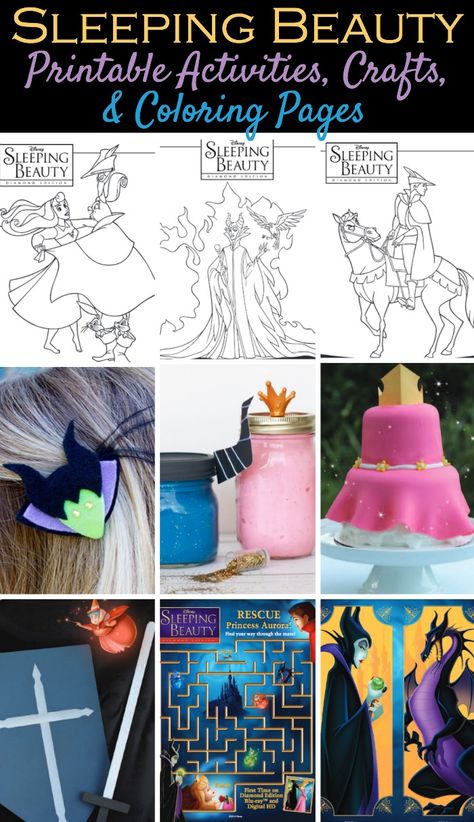 Disney's Sleeping Beauty FREE printable activities, coloring pages, and craft ideas! Make It Pink Make It Blue Sleeping Beauty, Sleeping Beauty Party Games, Sleeping Beauty Activities, Sleeping Beauty Crafts, Sleeping Beauty Party Favors, Sleeping Beauty Craft, Sleeping Beauty Coloring Pages, Sleeping Beauty Birthday Party, Beauty Party Ideas