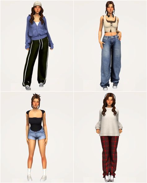 The Sims 4 Everyday Clothes, Trendy Sims 4 Cc Clothes, Sims Everyday Outfits, Sims 4 Hiking Cc, Hoodie Cc Sims 4, Billie Eilish Sims 4 Cc, Sims 4 Hoodies, The Sims 4 Female Clothing, Sims 4 Cc Lululemon