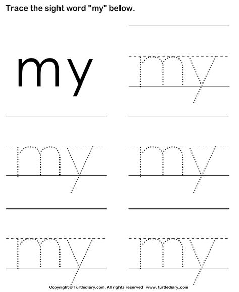 Trace the Sight Words Sight Words Preschool Worksheets, Sight Word My Worksheet, Sight Word My Worksheets Free, Sight Word I Worksheet, Tracing Sight Words, January Worksheets, My Sight Word, Sight Word Worksheets Free, Pre K Sight Words