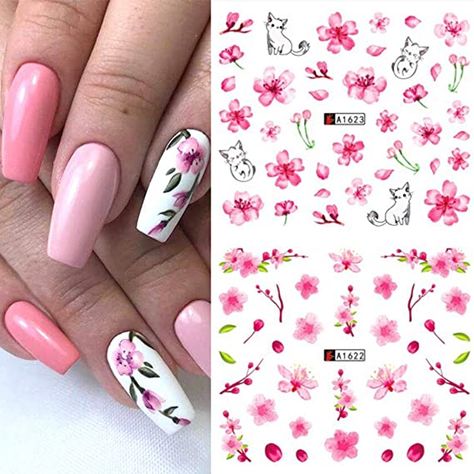 AmazonSmile: Daisy Nail Water Stickers Decals Sunflower Nail Art Sticker Foil Transfer Summer Nail Art Decorations Watermark Small Daisies Flower Designs Stickers Nail Tattoo Manicure Tips Decoration 12PCS : Beauty & Personal Care Cherry Blossoms Tree, Leaves Nail Art, Cherry Blossom Nails Art, Hawaiian Nails, Classic Nail Designs, Sunflower Nail, Tree With Leaves, Sunflower Nail Art, Nail Decals Diy