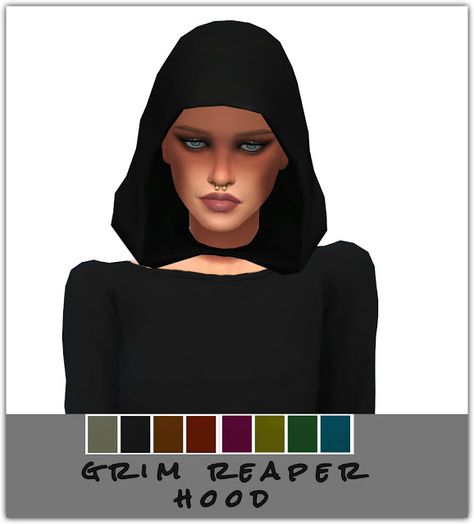 Sims 4 CC's - The Best: Grim Reaper Hood for Males & Females by Maimouth The Sims 4 Grim Reaper Cc, Sims 4 Grim Reaper Mod, Sims 4 Reaper Cc, Sims 4 Cc Grim Reaper, Hood Sims 4, Hood Cc Sims 4, Grim Reaper Clothes, Star Wars Cc Sims 4, Grim Reaper Sims 4 Cc