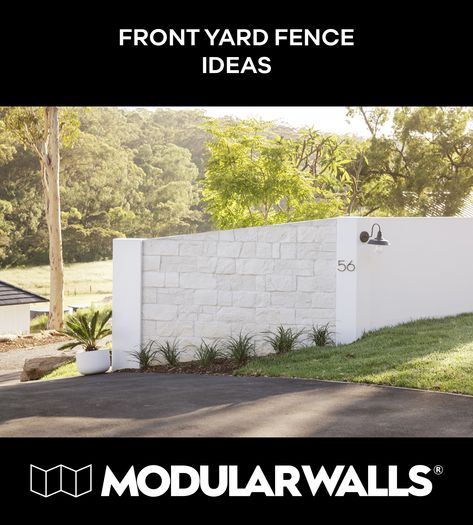 Brick Front Fence Ideas Australia, Front Gate Entrance Driveway, Grand Front Entrance, Front Yard Transformation, Front Yard Fence Ideas, Yard Fence Ideas, Front Yard Design Ideas, Yard Transformation, Yard Design Ideas