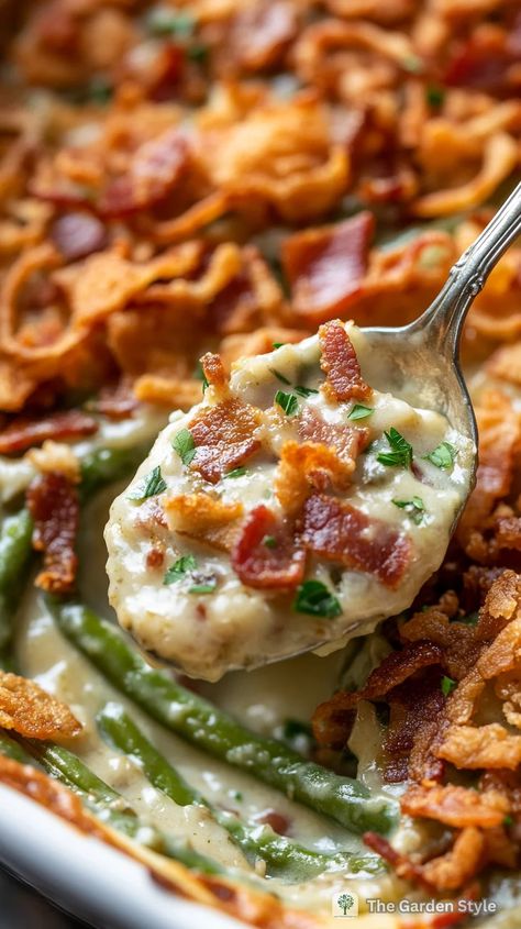 The 4 Best Southern Green Bean Casserole Recipes - The Garden Style Stovetop Green Bean Casserole, Green Bean Casserole Oven, Best Green Beans Casserole, Modern Green Bean Casserole, Green Bean Casserole Cream Of Chicken, Green Bean Casserole Black People, Southern Green Bean Casserole, Loaded Green Bean Casserole, Soul Food Green Beans