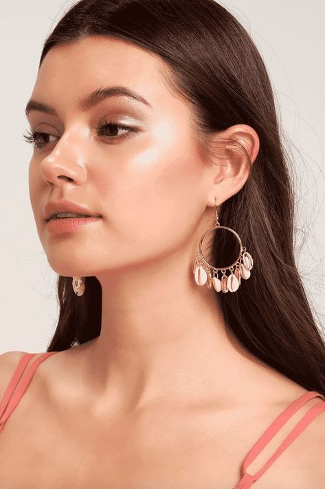 The Best Jewelry Trends of 2019  seashells earrings Cowrie Shell Earrings, Shell Jewellery, Earrings Outfit, Jewellery Trends, Triple Hoop Earrings, Ruby Earrings Studs, Baublebar Earrings, Amethyst Studs, Types Of Earrings