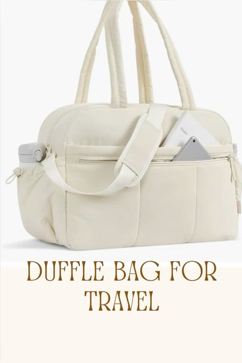 CLUCI Duffle Bag for Travel, Gym Bag for Women, Puffer Tote Small Carry On Bag, 30L Duffle Weekender Bags with Wet Pocket. 
Disclaimer this attains affliate links