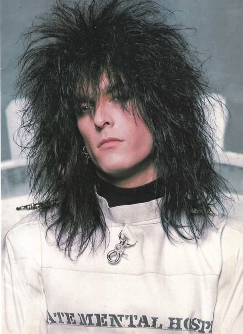 Nikki Sixx 80s Rocker Hair, 80s Rock Fashion, Motley Crue Nikki Sixx, 80s Rocker, Rocker Hair, Sixx Am, 80s Hair Bands, Motley Crüe, 80s Bands