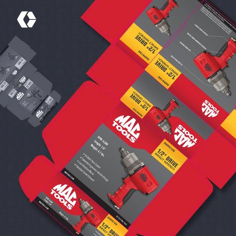 Packaging Graphics for MAC Tools USA #creativeblox #davaodesigners #packagingdesign Industrial Label Design, Tool Packaging, Hardware Packaging, Power Tools Design, Corporate Website Design, Tools Packaging, Mac Tools, Branding Design Packaging, Custom Printed Boxes