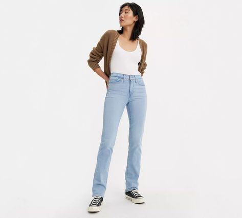 314 Shaping Straight Women's Jeans - Light Wash | Levi's® CA Light Wash Levis, White Levis, Tummy Slimmer, Jeans Light, Straight Cut, Levis Jeans, Straight Jeans, White Jeans, Women's Jeans