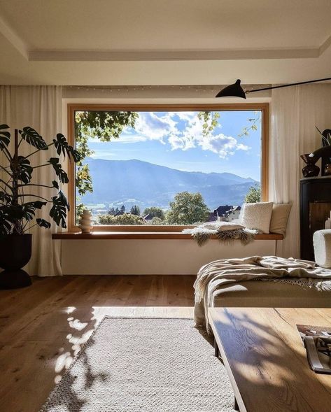 A view so beautiful it could be a painting PC: @wohnprojekt #wearethreedots Dekorasi Kamar Tidur, Patio Interior, Dream Room Inspiration, House Room, Style At Home, Pretty House, Dream Rooms, Dream House Decor, Bay Window