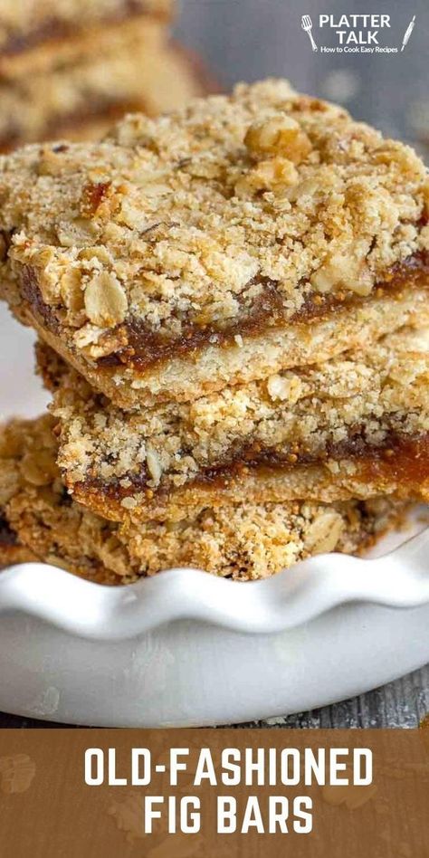 Fig Bars Recipe, Fig Recipes Dessert, Dried Fig Recipes, Fig Dessert, Dessert From Scratch, Fig Bars, Fig Recipes, Dessert Bar Recipe, Popular Desserts