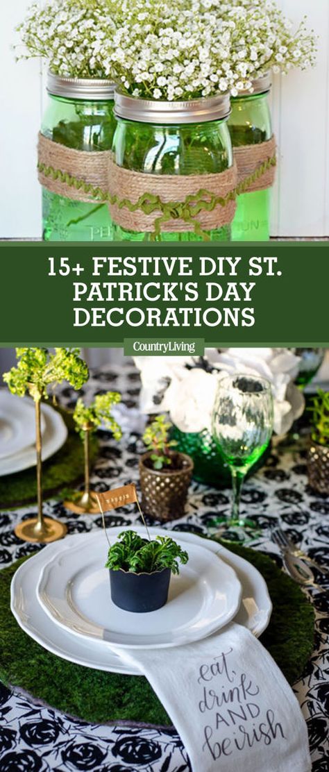 Go green with these gorgeous and simple crafts. St Patricks Day Parade Ideas, Easy Decorations, St. Patrick's Day Diy, Neighborhood Party, St Patties, Entertaining Tips, Irish Party, Vibrant Decor, Irish Beer