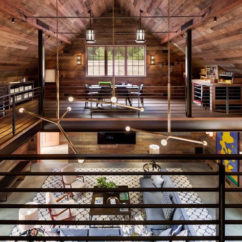 Barn Entertaining Space, Warehouse Home Converted, Barn Interior Design, House Decorations Ideas, Mountain Inspiration, Barn Office, Barn Remodel, House Decor Ideas, Barndominium Interior