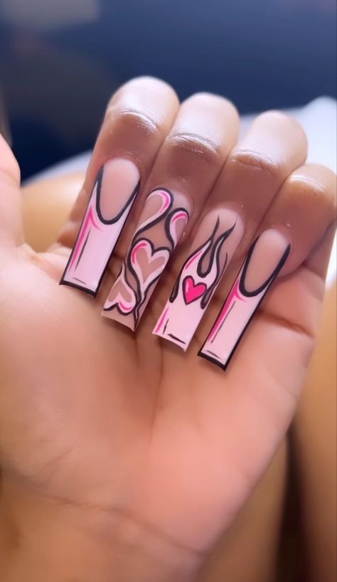 Vday Nails Acrylic, Vday Nails, Acrylic Toe Nails, Drip Nails, Nails Design With Rhinestones, Colored Acrylic Nails, Her Nails, French Acrylic Nails, Acrylic Nails Coffin Pink