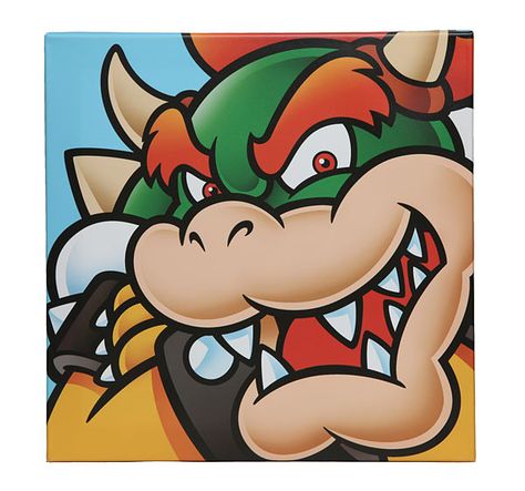 Mario Brothers Bowser Canvas Art Super Mario Bowser, Mario Bowser, Mario Room, Doodle Tattoo, Super Mario Art, Super Mario Brothers, Mario Art, Mario Brothers, Card Sleeves