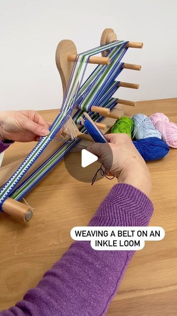 Emma Baker - SpireCrafts on Instagram: "Weaving a belt on an Inkle loom.  There is a blog post on Inkle weaving on my website if interested- link in profile.  #inkleloom #inkleweaving #inkleloomweaving #weaving #weavingloom #beltweaving #weaverofinstagram #textiles #colourfullycrafted #handwoven" Diy Inkle Loom, Inkle Loom Weaving, Inkle Weaving Patterns, Inkle Weaving, Inkle Loom, Tablet Weaving, Call Art, Linked In Profile, Weaving Patterns