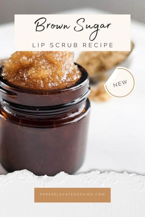 Brown Sugar Lip Scrub Diy, Make Your Own Lip Scrub, Sugar Lip Scrub Diy, Diy Brown Sugar, Homemade Lip Scrub, Make Brown Sugar, Lip Scrub Recipe, Brown Sugar Scrub, Scrub Diy