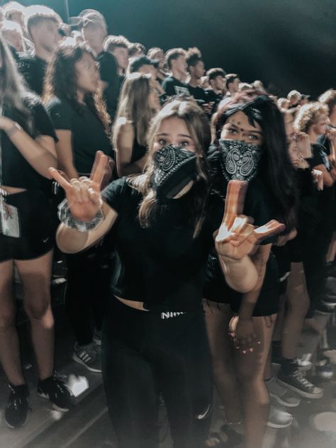 #theme #football #blackout Black Outfits Football Game, Blackout Outfits Football, Blackout Outfit Ideas, Black Out For Football Games, Black Out Fnl Theme, Black Out Spirit Week Outfit, Football Blackout Theme, Black Out Spirit Day, Football Game Outfit Highschool Black Women